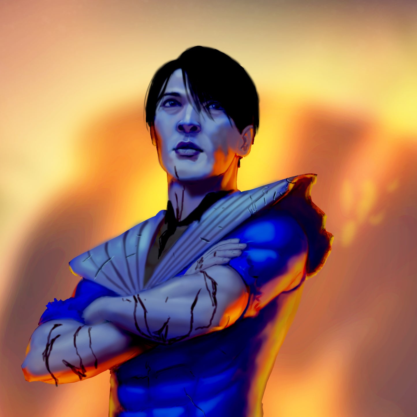 PR30 - Battle Damaged Ollie (Cosmic Fury Blue) 5x7 Art Print