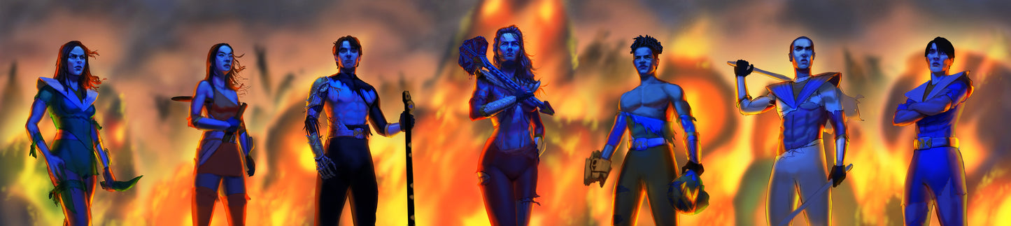 PR00 - Battle Ravaged Rangers Art Trading Cards FULL SET