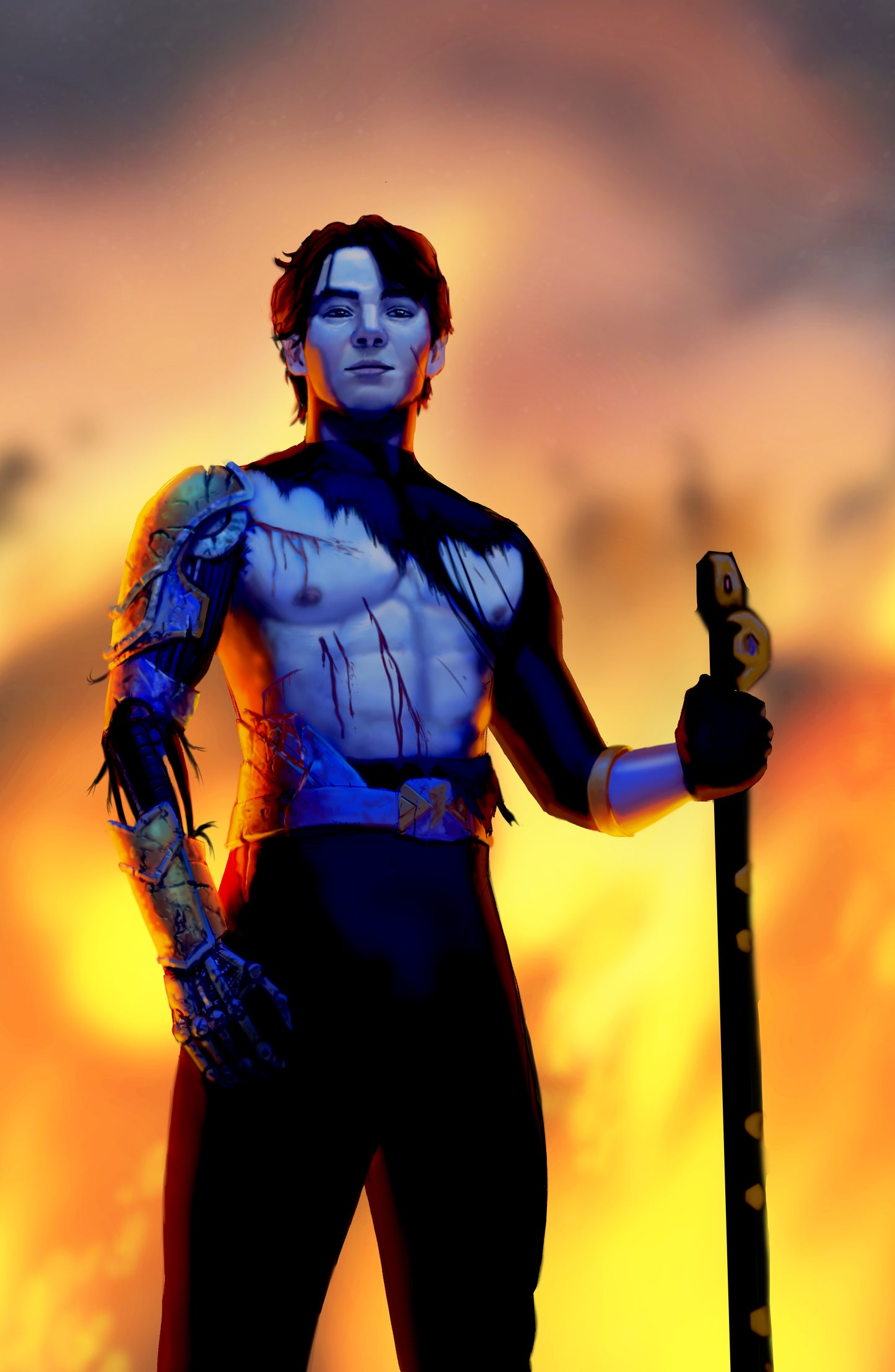 PR30 - Battle Damaged Javi (Cosmic Fury Black) 11x17 Art Print
