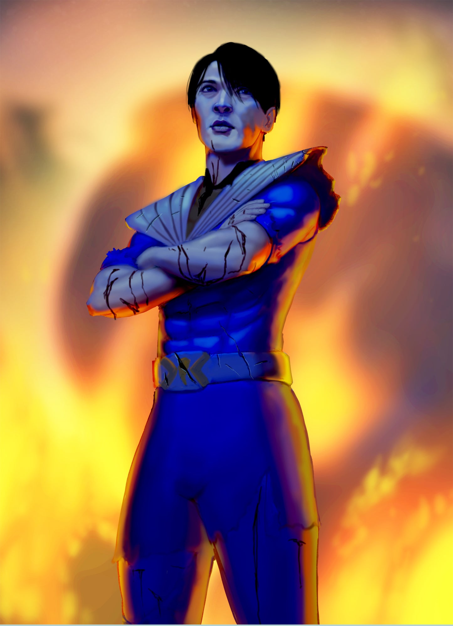 PR30 - Battle Damaged Ollie (Cosmic Fury Blue) 5x7 Art Print