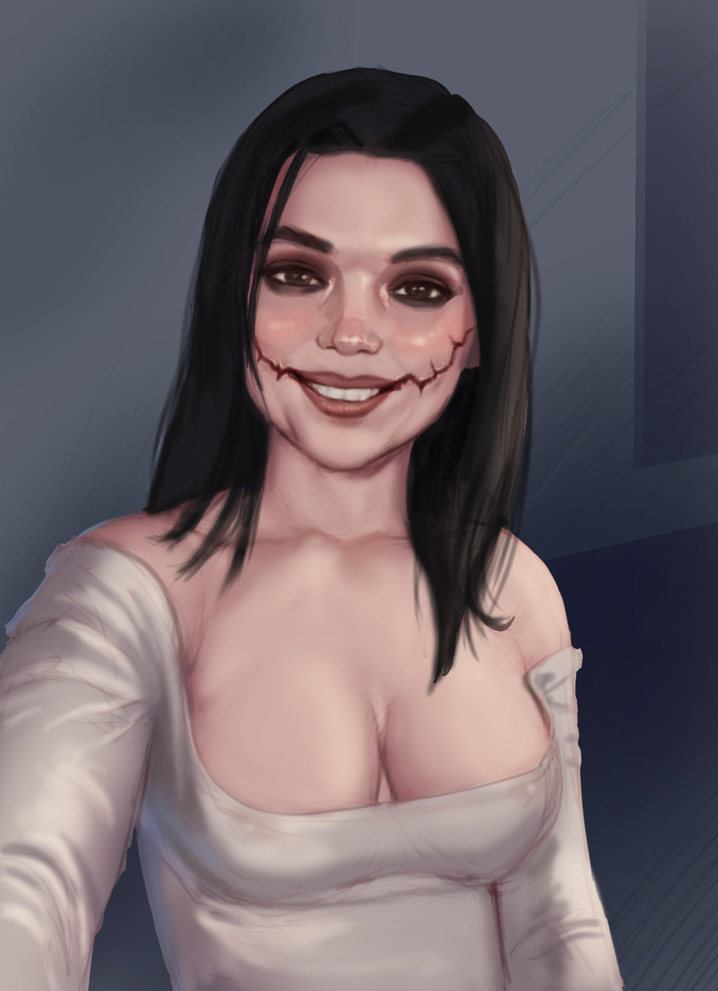 Monster Girl Thirst Trap Series - Kuchisake-Onna Sticker