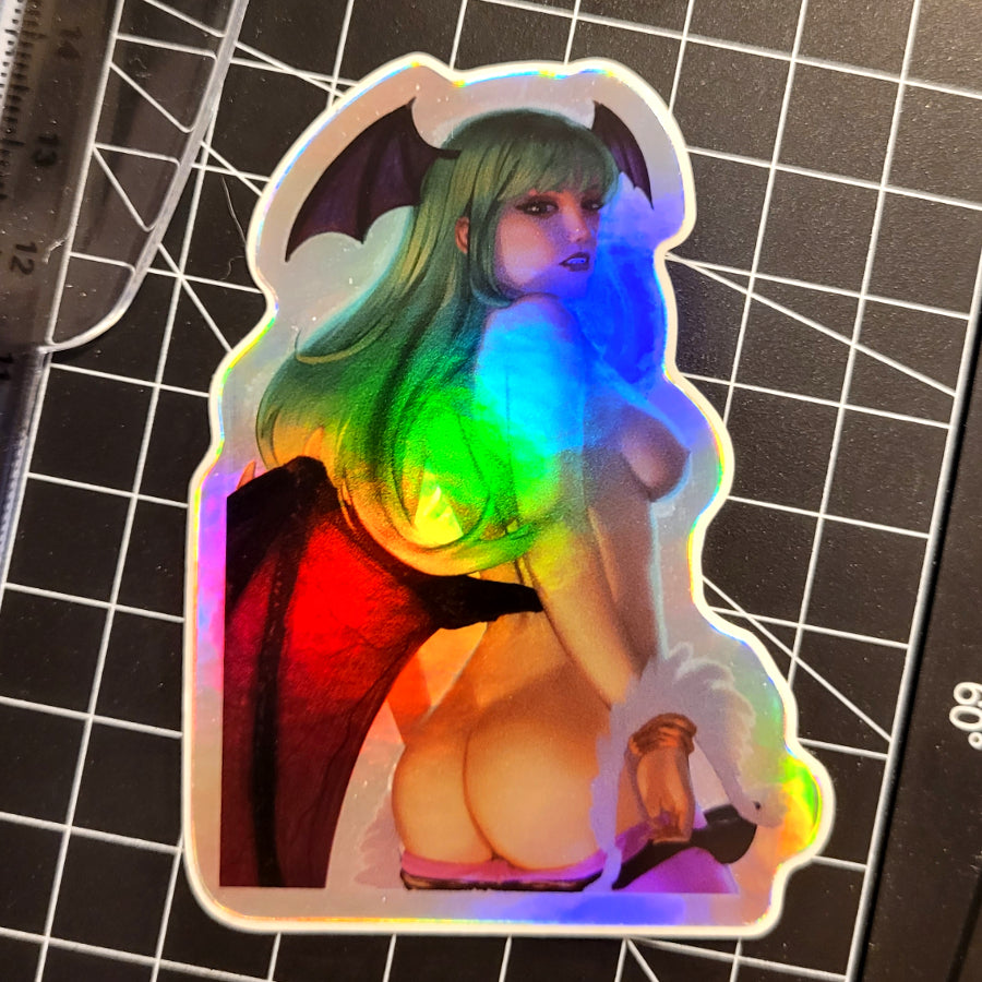 NSFWaifus MORRIGAN FOIL Sticker