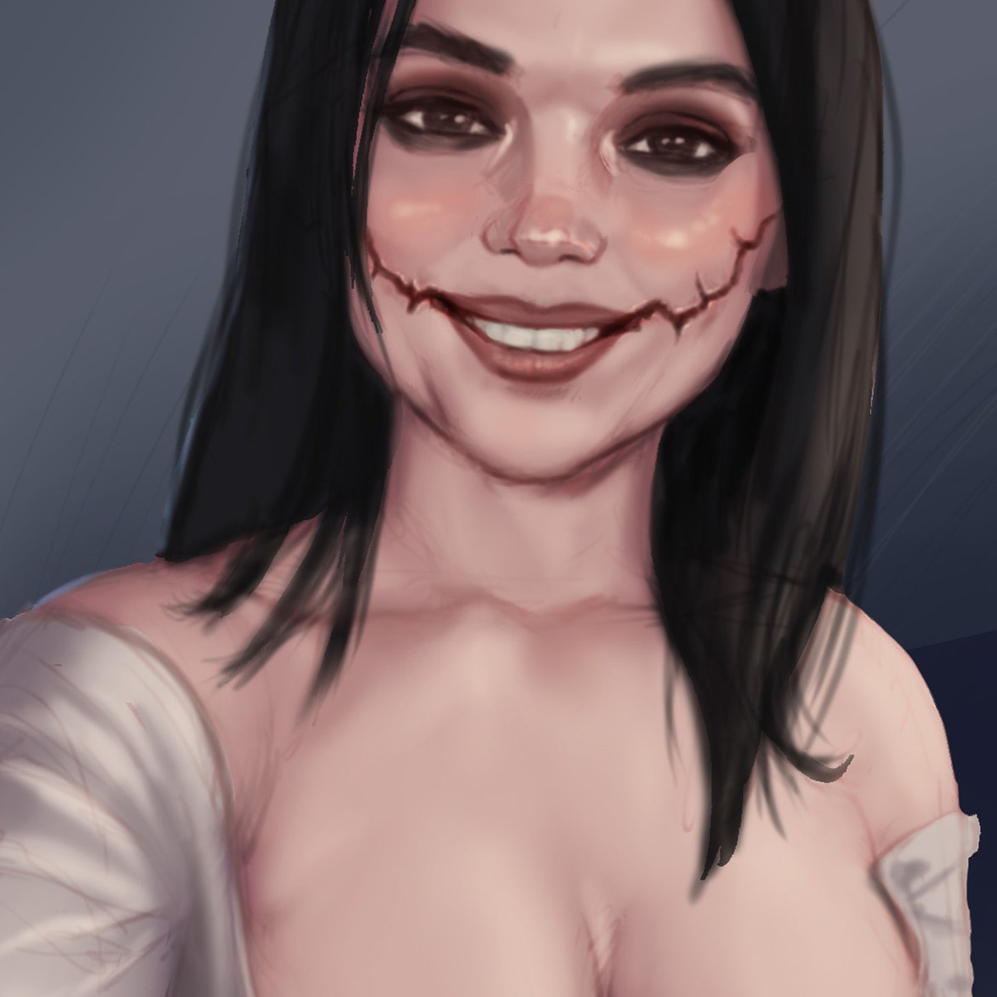 Monster Girl Thirst Trap Series - Kuchisake-Onna Art Trading Card