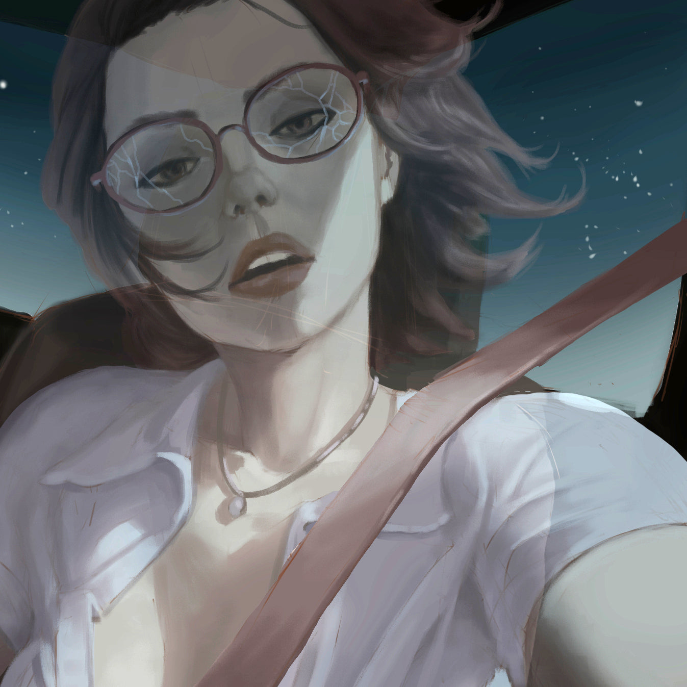 Monster Girl Thirst Trap Series - Phantom Hitchhiker 5x7 Art Print