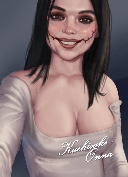 Monster Girl Thirst Trap Series - Kuchisake-Onna 5x7 Art Print