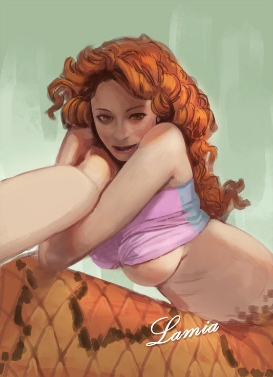 Monster Girl Thirst Trap Series - Lamia 5x7 Art Print