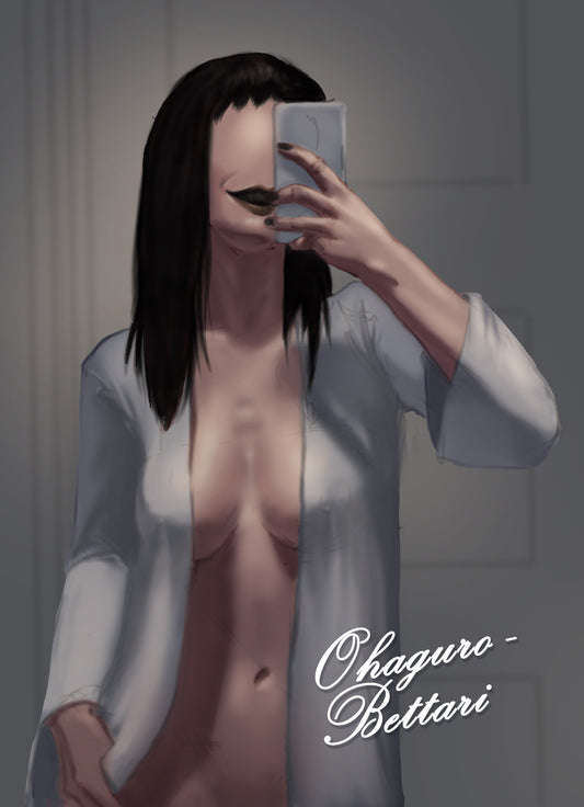 Monster Girl Thirst Trap Series - Ohaguro-Bettari 5x7 Art Print