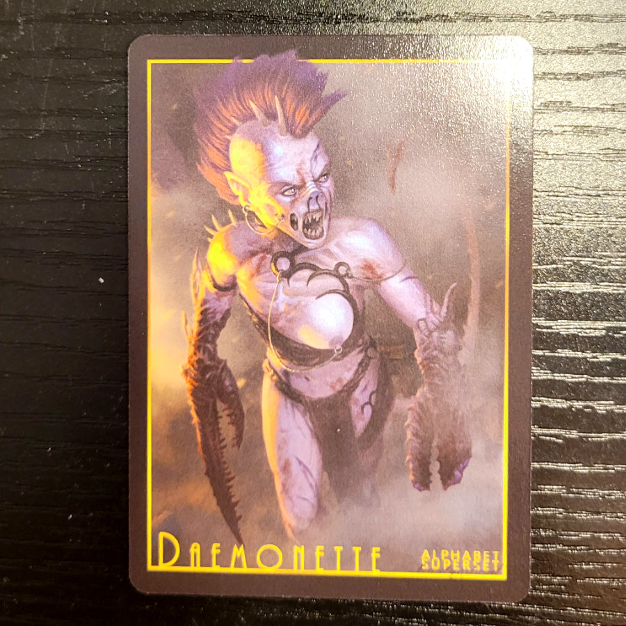 Beauty & Dread DAEMONETTE (Alphabet Superset) Art Trading Card
