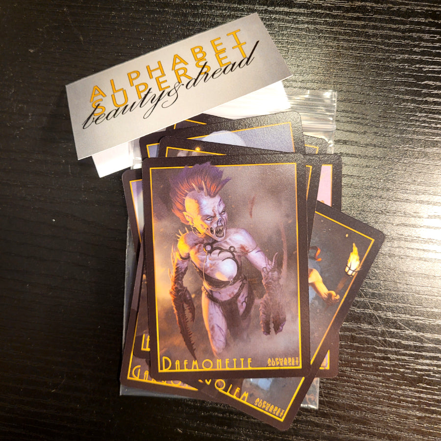Beauty & Dread DAEMONETTE (Alphabet Superset) Art Trading Card