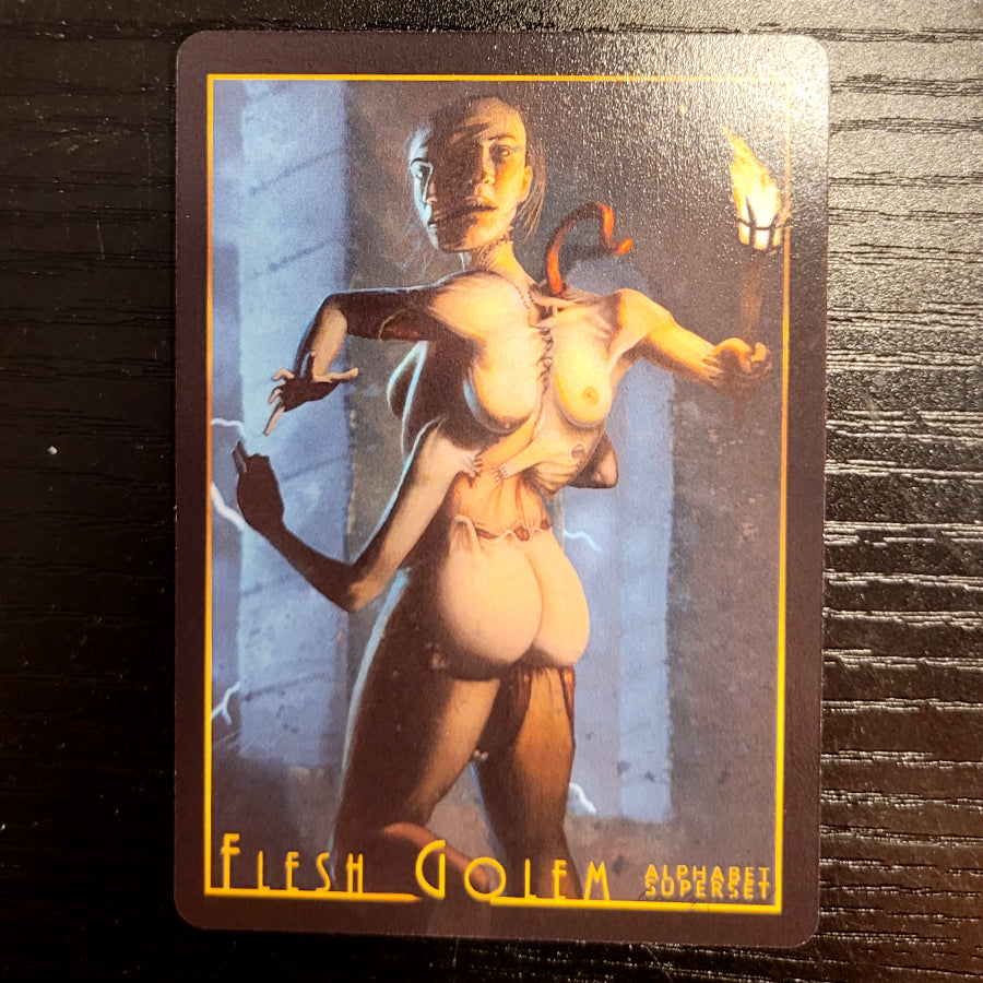 Beauty & Dread FLESH GOLEM (Alphabet Superset) Art Trading Card