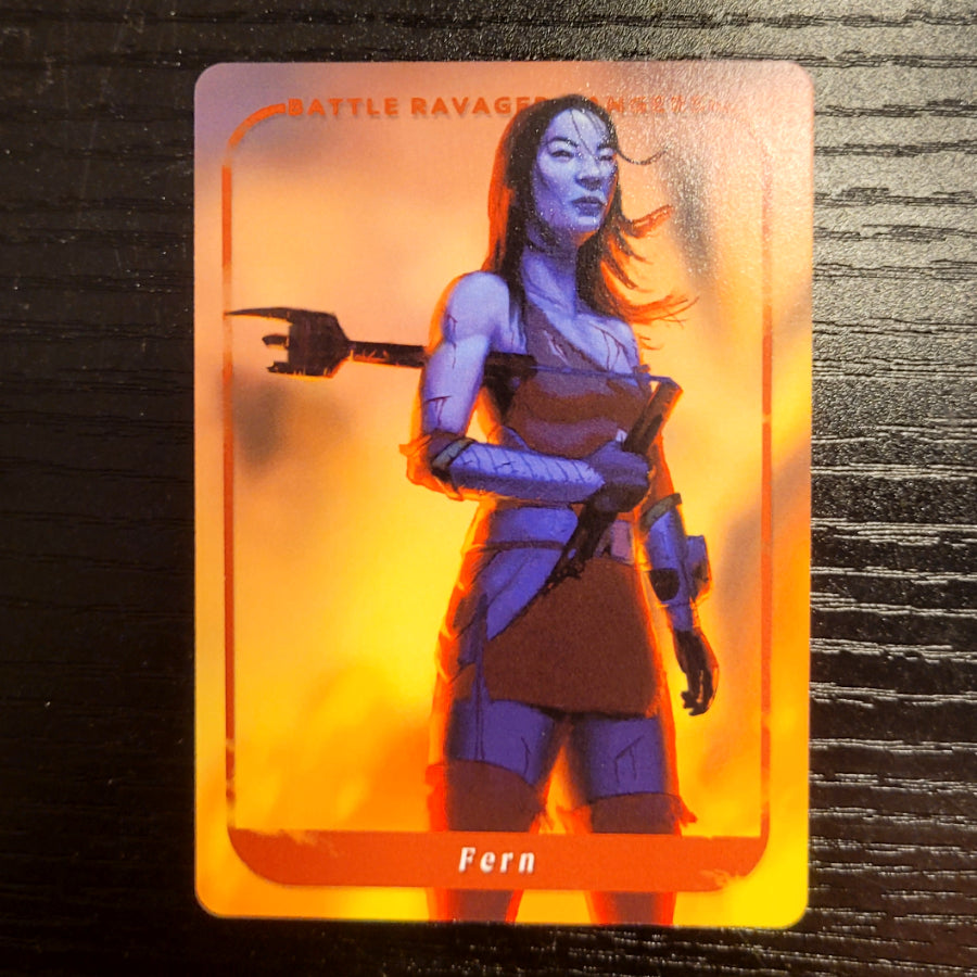 PR30 - Battle Damaged Fern (Cosmic Fury Orange) Art Trading Card