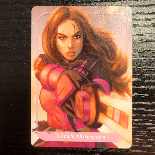 PR24 - Battle Damaged Sarah (Ninja Steel Pink) Art Trading Card