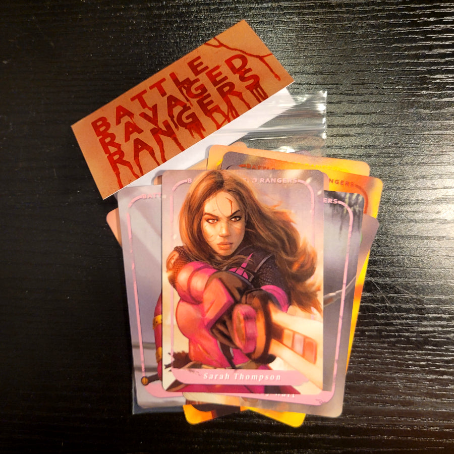 PR24 - Battle Damaged Sarah (Ninja Steel Pink) Art Trading Card