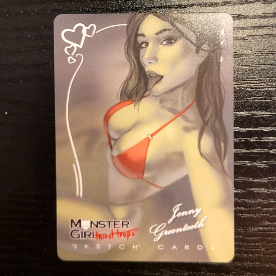 Monster Girl Thirst Trap Series - Jenny Greenteeth Art Trading Card