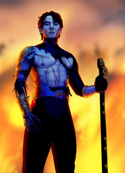 PR30 - Battle Damaged Javi (Cosmic Fury Black) 5x7 Art Print