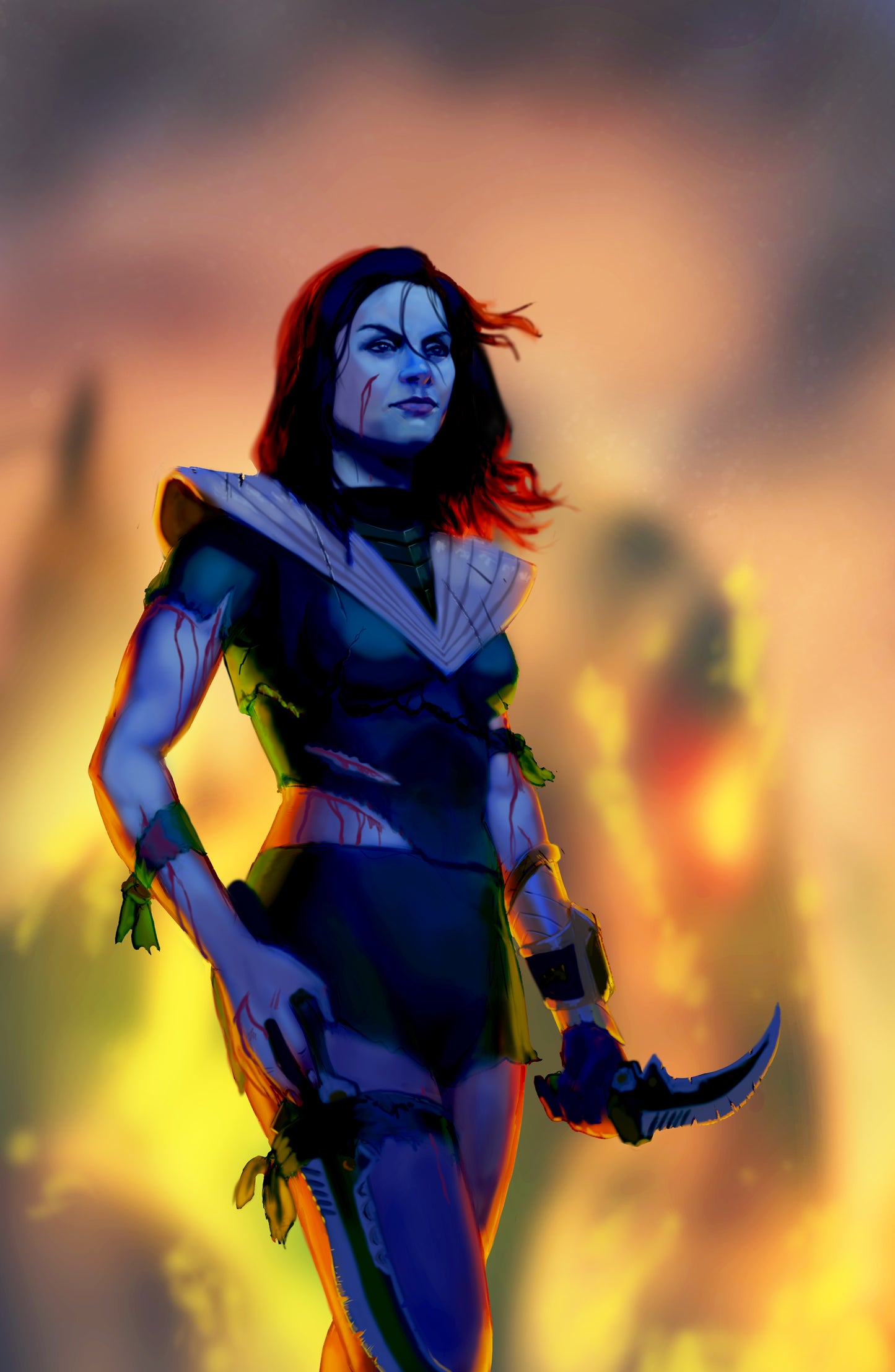 PR30 - Battle Damaged Izzy (Cosmic Fury Green) 11x17 Art Print