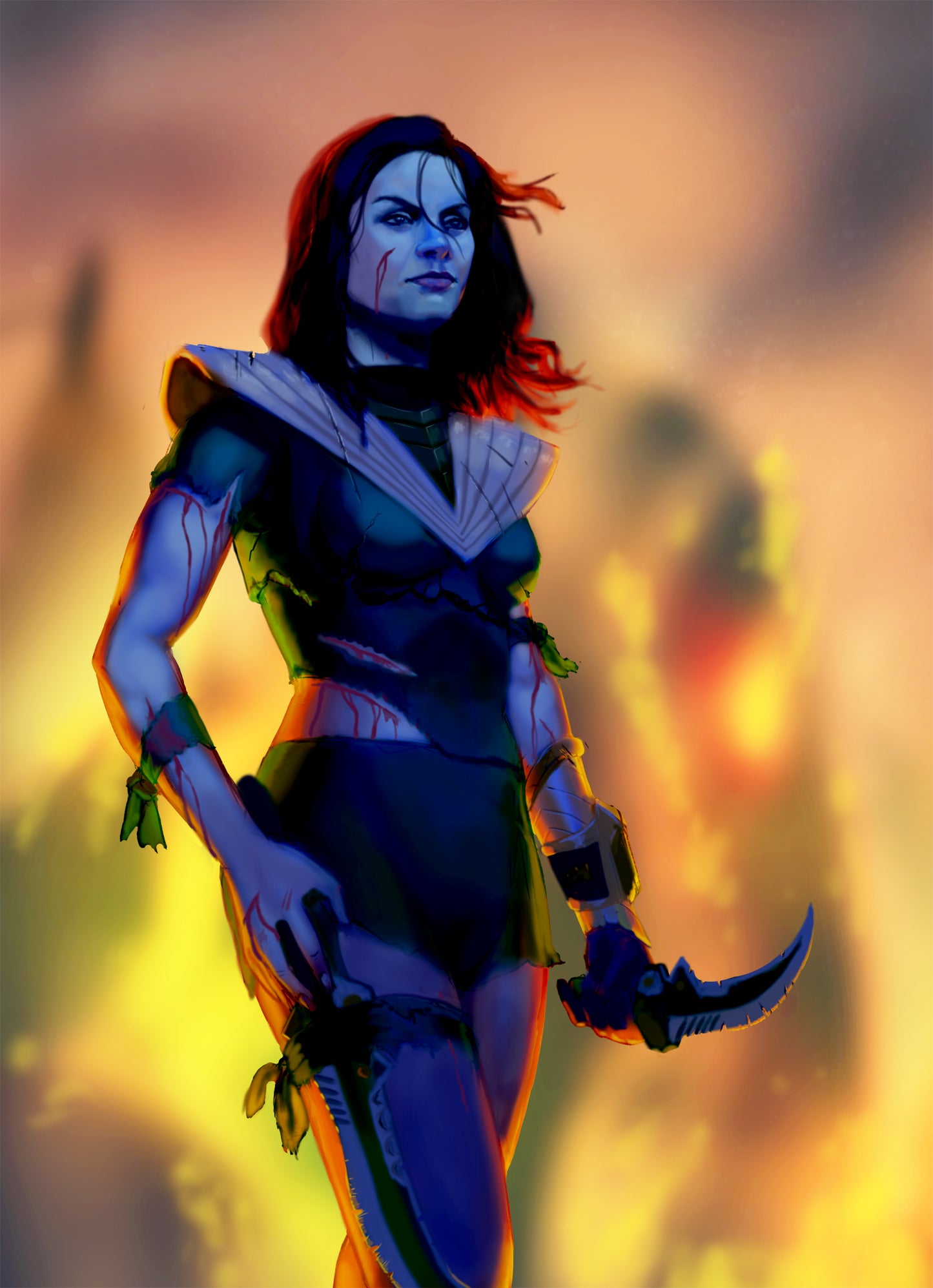 PR30 - Battle Damaged Izzy (Cosmic Fury Green) 5x7 Art Print