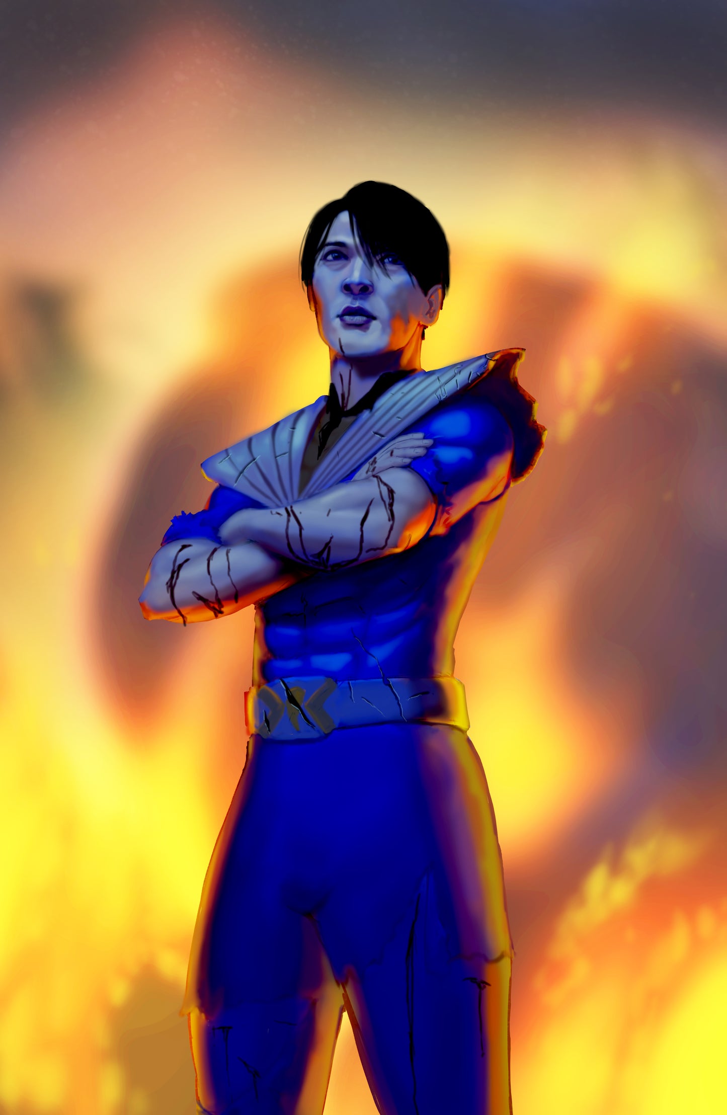 PR30 - Battle Damaged Ollie (Cosmic Fury Blue) 11x17 Art Print