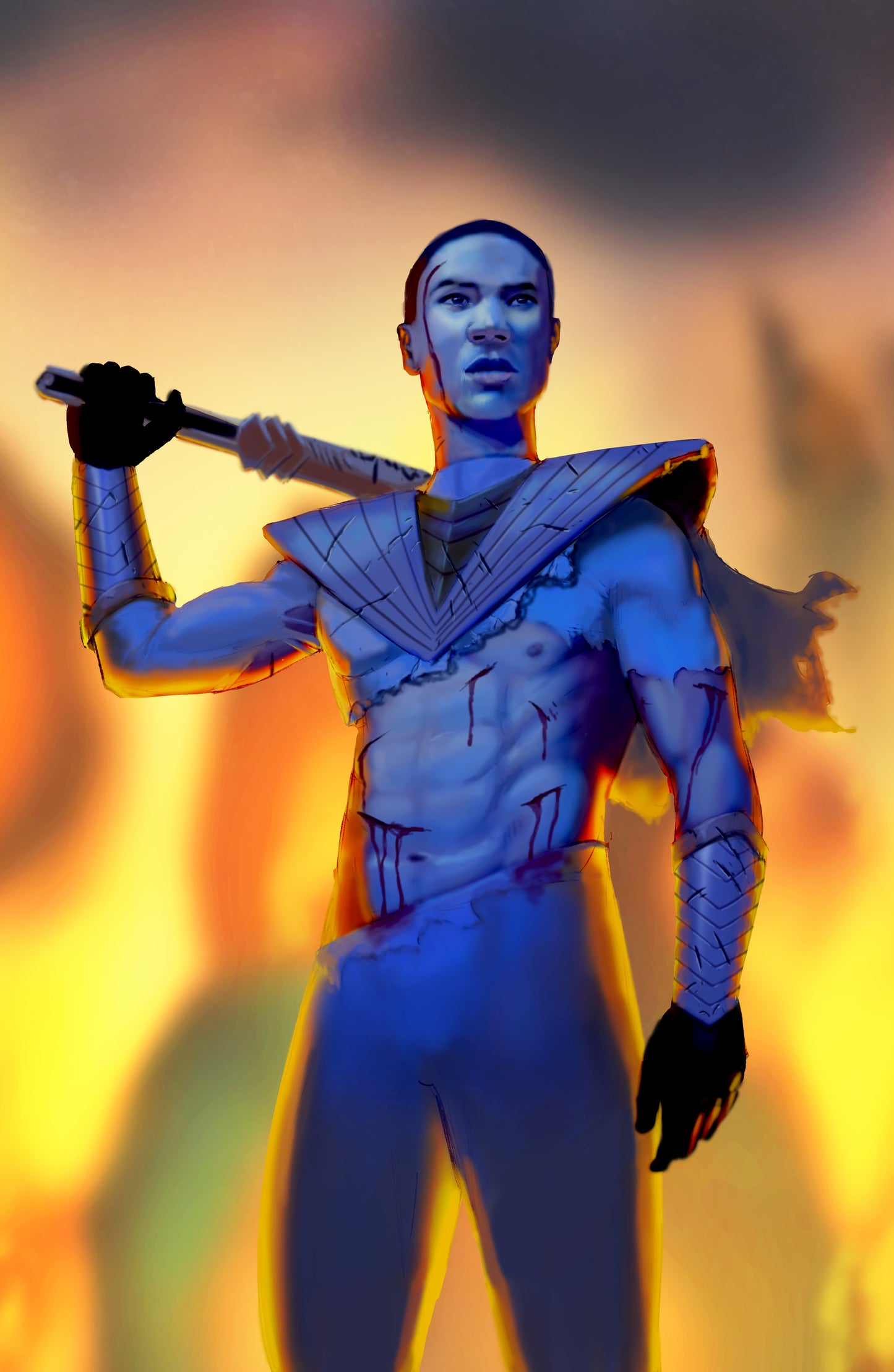 PR30 - Battle Damaged Zayto (Cosmic Fury Zenith) 11x17 Art Print