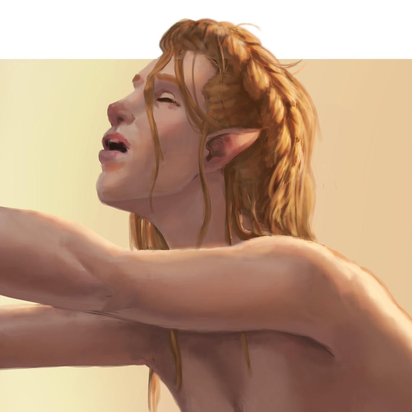 ACOTAR Art Print - Nesta and Cassian (feat. the headboard)